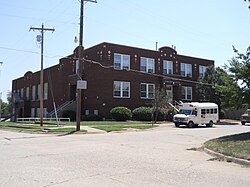 The former Booker T. Washington School is now a community center in Enid.