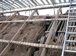 Section through the thatch at Moirlanich Longhouse