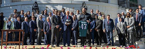 Philadelphia Eagles with President Donald Trump