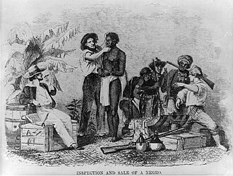 A slave being inspected