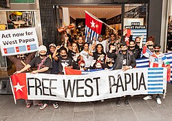 A Free West Papua protest in Melbourne in August 2012