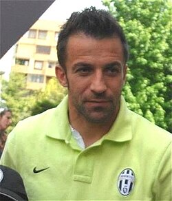 Del Piero before a match in April 2012