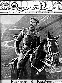 Kitchener succeeded Roberts in November 1900 and launched anti-guerrilla campaigns. 1898 photograph in 1910 magazine.