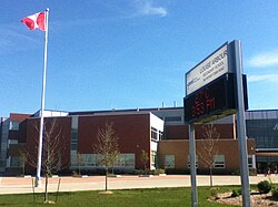 Exterior of Louise Arbour Secondary School in Brampton
