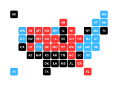 In 18 states, representing 243 electoral votes, a plurality of voters chose to stay home rather than vote for any candidate.