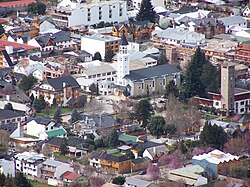 Aerial view of the town of San Martín de los Andes.