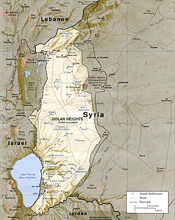 1994 CIA map of Golan Heights and vicinity