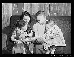 Saunders with his wife and family.