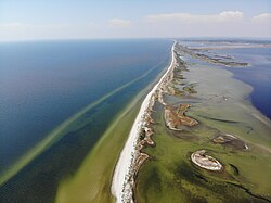 Aerial picture of the Kinburn Spit.