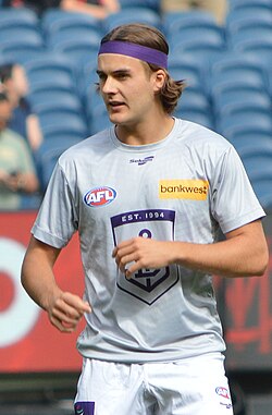 Fremantle's Murphy Reid made his debut in round one