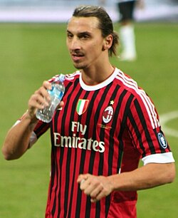 Ibrahimović during a Milan game in December 2011
