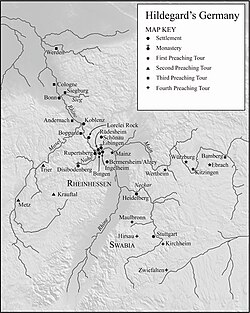 Hildegard's preaching tours