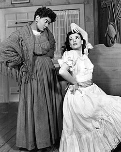 Pearl Bailey and Nanette Fabray in the Broadway musical Arms and the Girl (1950)