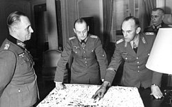 Generalfeldmarschälle Gerd von Rundstedt and Rommel meeting in Paris