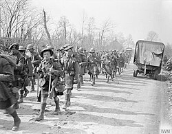 Troops of the South African Scottish regiment in France, 1918