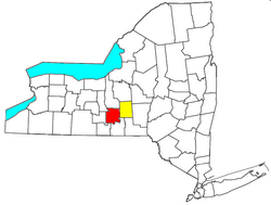 Location of the Ithaca-Cortland census designated area and its components: Ithaca Metropolitan Statistical Area Cortland Micropolitan Statistical Area
