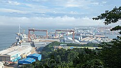 Hyundai Heavy Industries shipyard in Ulsan