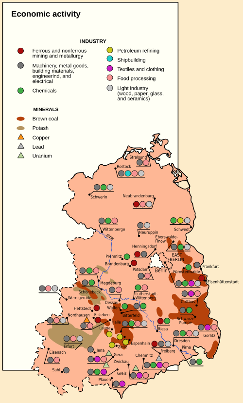 Map of the East German economy (August 1990)