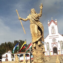 Monument to Bochica in the town of Cuítiva, Boyacá