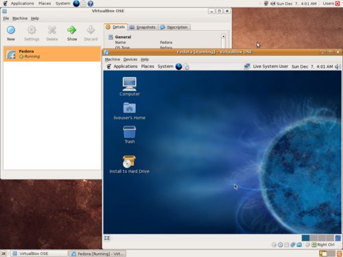 VirtualBox, purchased by Sun
