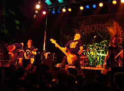 Aborted are "key contributors to the death-grind genres," according to AllMusic.[135]