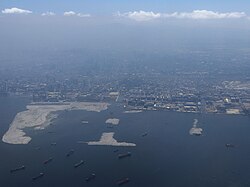 Aerial view of Pasay with land reclamations
