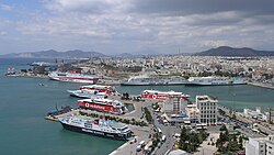 The harbor of Piraeus in Greece
