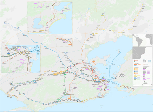 Public transport map of Rio de Janeiro