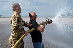 Murray at Peterson Space Force Base in Colorado, U.S. in 2023