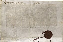 Deed of Donation of Malta, Gozo and Tripoli to the Order of St John by Emperor Charles V in 1530