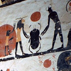 A scarab, depicted on the walls of Tomb KV6 in the Valley of the Kings