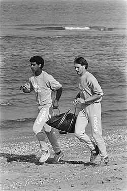 Rijkaard and Van Basten with Ajax in 1985.