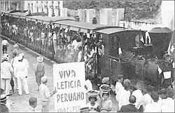 Peruvian protests in 1932 against ratification of the Salomón-Lozano Treaty