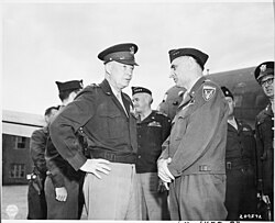 Dwight D. Eisenhower and Lucius D. Clay in Berlin in 1945