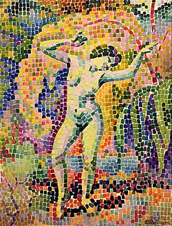 Jean Metzinger, La danse (Bacchante) (c. 1906), oil on canvas, 73 x 54 cm, Kröller-Müller Museum