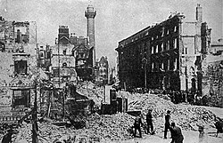 Sackville Street (now O'Connell Street), Dublin, after the 1916 Easter Rising