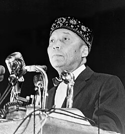Elijah Muhammad, the leader of the Nation of Islam from 1933–1975