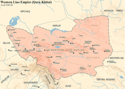 The Qara Khitai empire in 1160