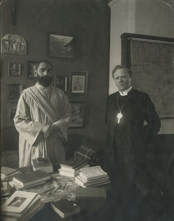 Sadhu Sundar Singh with Nathan Söderblom during a visit to Sweden in 1922.