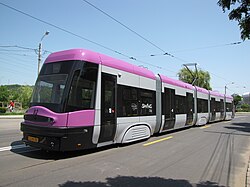 A PESA Swing tram on Splaiul Independenței