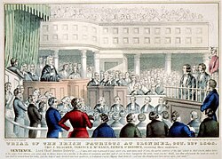 Young Irelanders receiving a death sentence at their trial in Clonmel