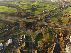 Chain Bar Roundabout from above.