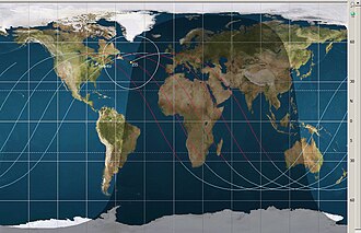 Orbits of the ISS, shown in April 2013