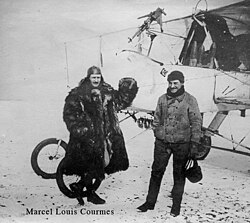 Captain Marcel Courmes, pilot of the French 2nd Bombardment, Group GB 2, in August 1915