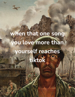The "Thousand Yard Stare Meme", which was popular in 2023[38]