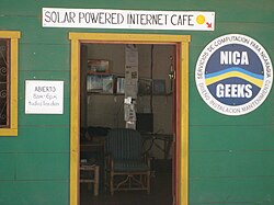 A solar powered Internet café in Nicaragua