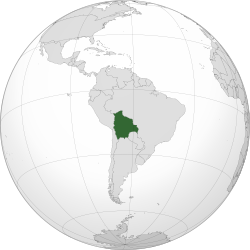 Map showing Bolivia