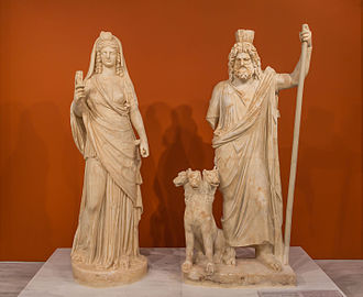 The gods Persephone–Isis and Hades–Serapis, an example of Greco-Egyptian syncretism