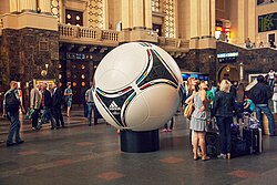 Monumental Adidas Tango 12 in Kyiv