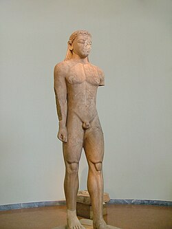 Sounion Kouros (c. 600 BC), National Archaeological Museum of Athens